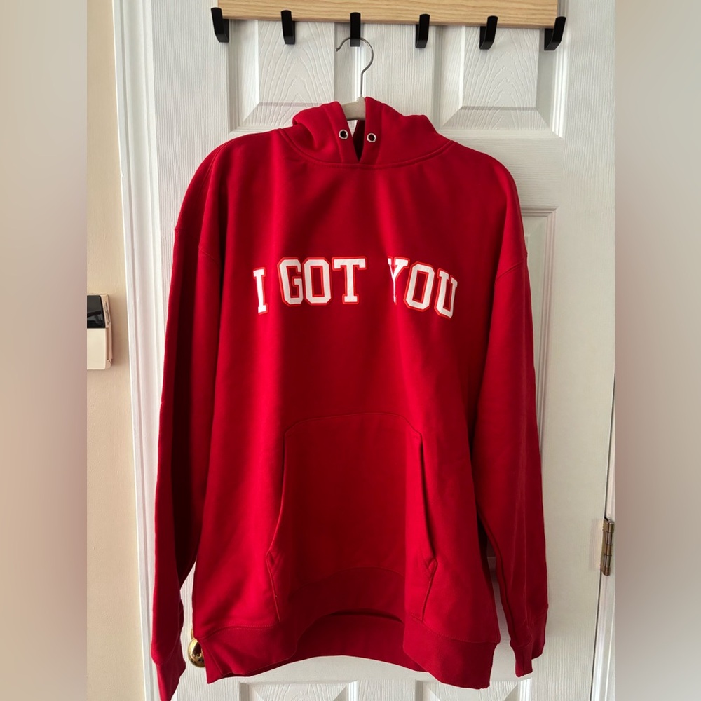Pegasus X Trippie Redd Collab “I GOT YOU” Men’s Red Hoodie Size XL BRAND NEW - Picture 1 of 14